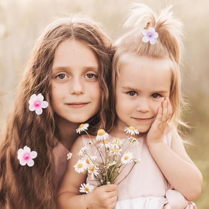 Canitor Small Flower Hair Clips for Women Girls Toddler 12 PCS 1.6 inch Small Flower Claw Clips for Thin Fine Hair Summer Cute Hair Accessories - Image 5